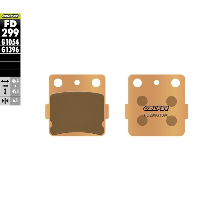 GALFER klocki hamulcowe KH084/3 spiek metaliczny (grubość 6,5MM) (złote) off road