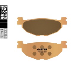 GALFER klocki hamulcowe KH408 spiek metaliczny (złote) skuter