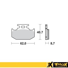 PROX klocki hamulcowe KH152 kawasaki kx 125/250/500 '89-94, suzuki rm 125/250 '89-94, yamaha yz 125 '92-97, 250 '92-97, yz/yzf…