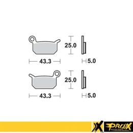 PROX klocki hamulcowe KH325 ktm SX 50 przód / tył, SX 65 tył (10)