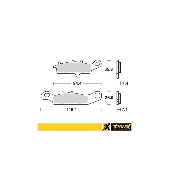 PROX klocki hamulcowe KH342 kawasaki kfx 450R 08-14, kvf 650 brute force '05-13 przód lewy (10)