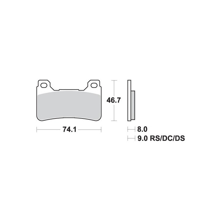 SBS klocki hamulcowe KH390 track and sport sinter