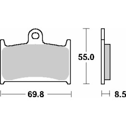 SBS klocki hamulcowe KH145 / KH236 track and sport sinter