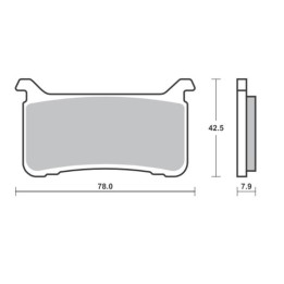SBS klocki hamulcowe KH700 spiek metaliczny street performance (excel) sinter track honda cb 1000 r '18-'20, cb 1100 rs '17-'19…