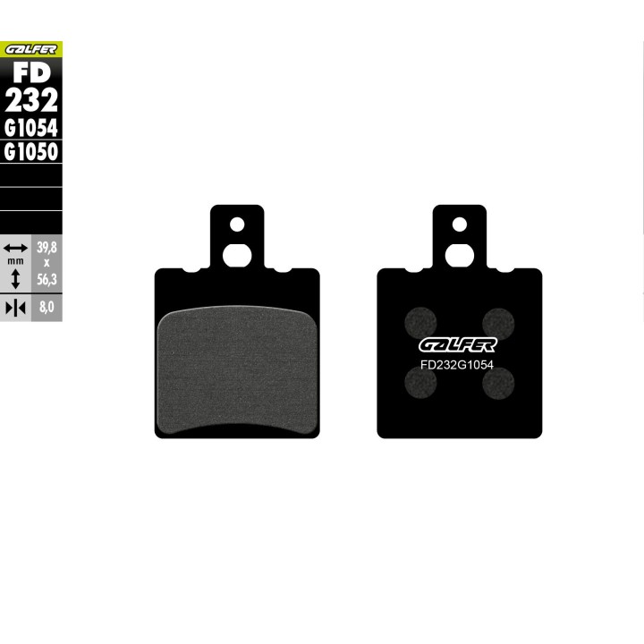 GALFER klocki hamulcowe KH047 półmetaliczne (grubość 8,0MM)