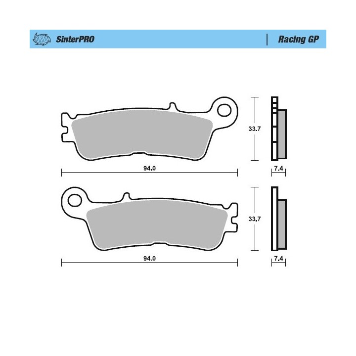 MOTO-MASTER klocki hamulcowe sinter metal racing: 12 (sinterpro series racing gp) przód / przednie KH755 fantic xx 125, xef/xxf…