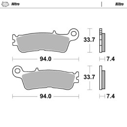 MOTO-MASTER klocki hamulcowe sinter metal enduro: 21 (nitro) przód / przednie KH755 fantic xx 125, xef/xxf 250/450, xex 250 '22…