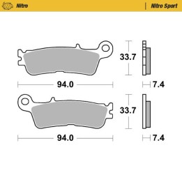 MOTO-MASTER klocki hamulcowe racing sinter metal soft: 22 (nitro sport) przód / przednie KH755 fantic xx 125, xef/xxf 250/450,…
