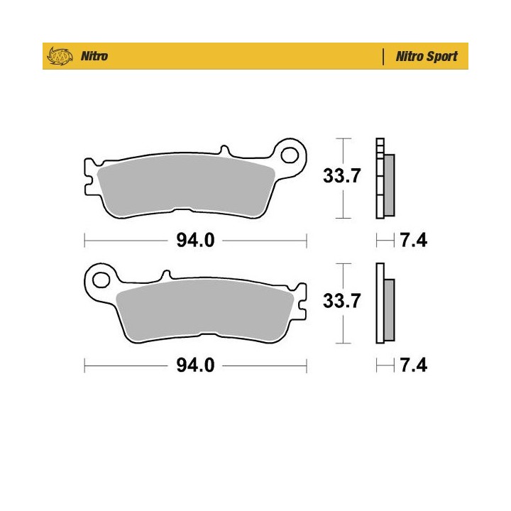 MOTO-MASTER klocki hamulcowe racing sinter metal soft: 22 (nitro sport) przód / przednie KH755 fantic xx 125, xef/xxf 250/450,…