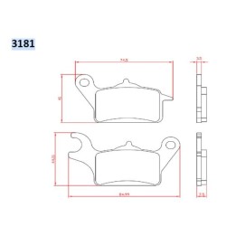 BRENTA klocki hamulcowe KH708 honda vision 110 '17-18, zoomer 110 '13-, click 125 '12-17, przód (ft 3181)