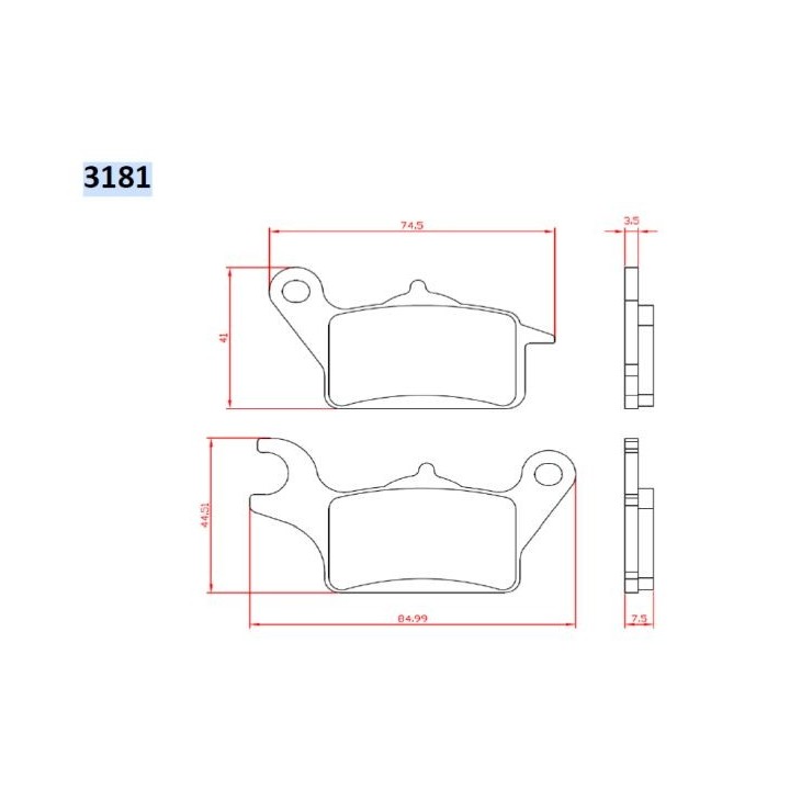 BRENTA klocki hamulcowe KH708 honda vision 110 '17-18, zoomer 110 '13-, click 125 '12-17, przód (ft 3181)