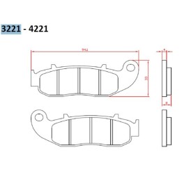 BRENTA klocki hamulcowe KH664 fantic enduro/super motard 50/125/250 '13-, przód (ft 3221)