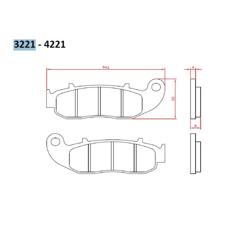 BRENTA klocki hamulcowe KH664 fantic enduro/super motard 50/125/250 '13-, przód (ft 3221)