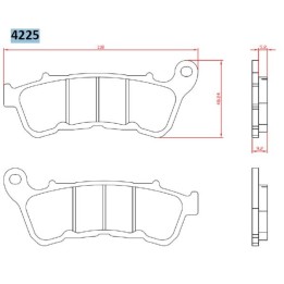 BRENTA klocki hamulcowe KH640 spiek metaliczny (złote) harley-davidson XL883/XL1200 '14-, przód (ft 4225)