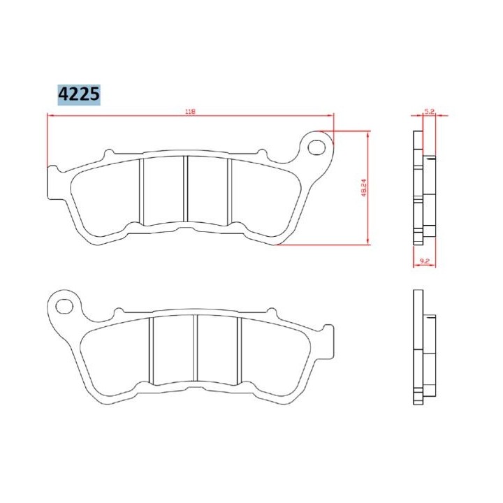 BRENTA klocki hamulcowe KH640 spiek metaliczny (złote) harley-davidson XL883/XL1200 '14-, przód (ft 4225)
