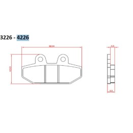 BRENTA klocki hamulcowe KH710 spiek metaliczny (złote) harley-davidson 1750/1870 '18-20, tył (ft 4226)