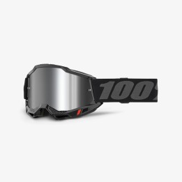100 PROCENT GOGLE ACCURI 2 YOUTH JUNIOR BLACK - MIRROR SILVER LENS