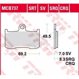 TRW zf klocki hamulcowe KH347 spiek metaliczny sinter racing kawasaki z 800 13-17, z 900 17-21, z 1000 03-06, suzuki gsx 750 17…