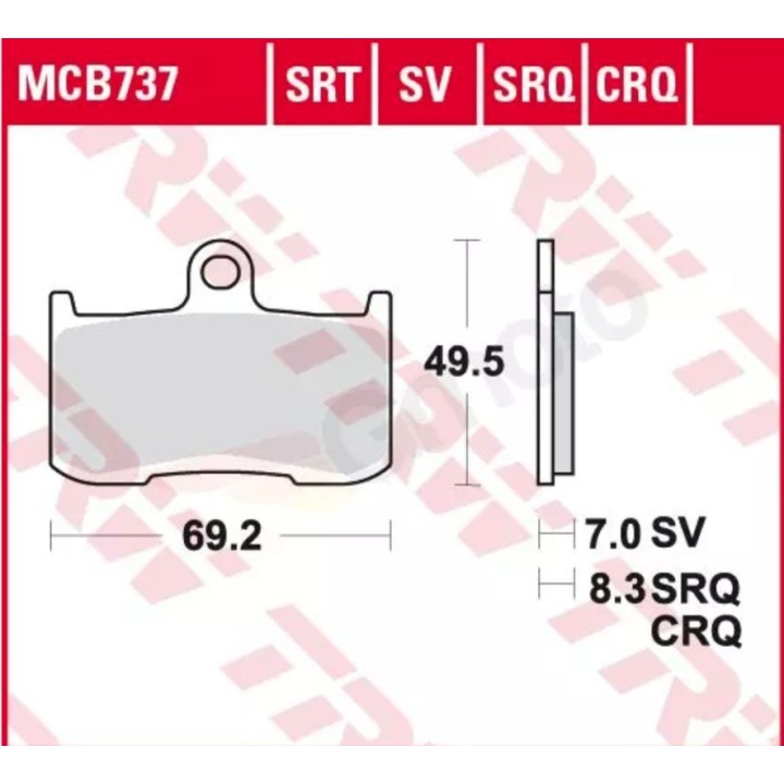 TRW zf klocki hamulcowe KH347 spiek metaliczny sinter racing kawasaki z 800 13-17, z 900 17-21, z 1000 03-06, suzuki gsx 750 17…