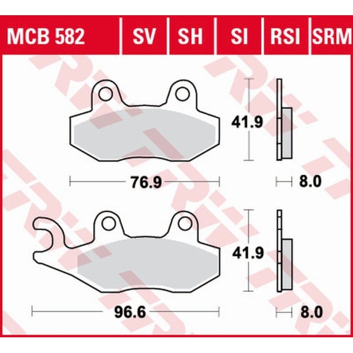 TRW zf klocki hamulcowe KH135 KH214 sinter street aprilia SX 125 18-, honda nsr 150 02-, kawasaki klx 125 10-13, kdx 250 90-94,…