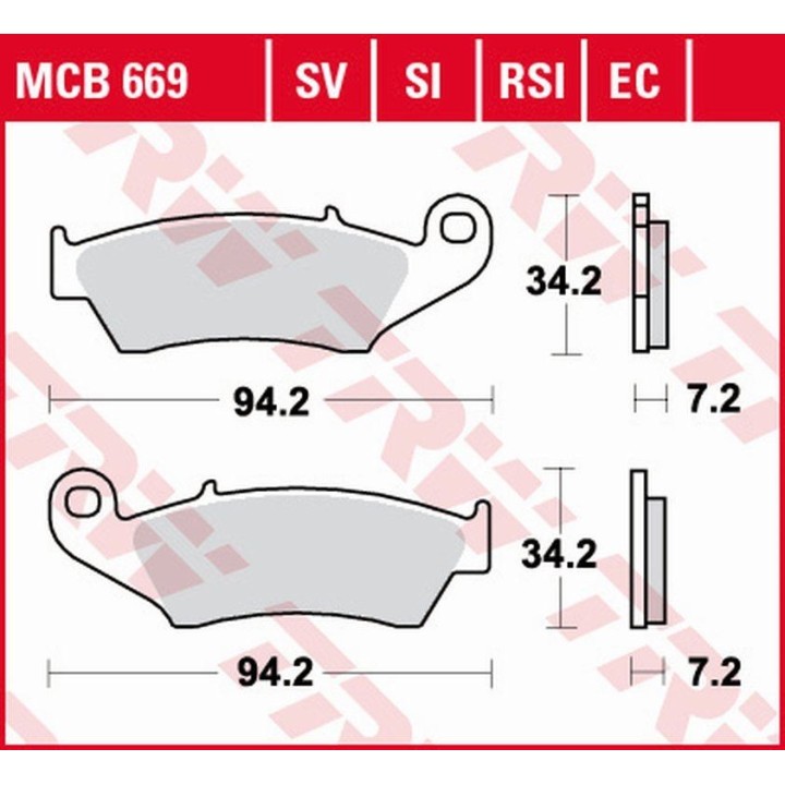 TRW zf klocki hamulcowe KH185 KH389 organic honda xl 125 03-08, XR 400 96-03, xlv transalp 97-13, xrv africa twin 750 93-03, ka…