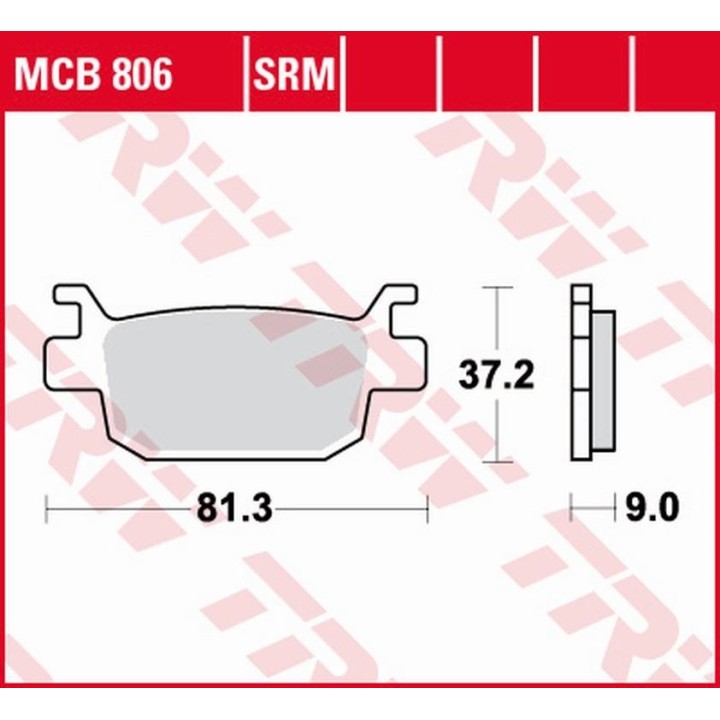 TRW zf klocki hamulcowe KH415 sinter honda silver wing 125 07-13, tył