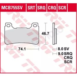 TRW zf klocki hamulcowe KH390 honda cbr 600RR 05-16, cbr 1000 fireblade 04-16, przód spiek metaliczny sinter racing (wyczynowe…