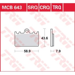 TRW zf klocki hamulcowe KH180 sinter racing kawasaki zxr 400L 91-03, przód