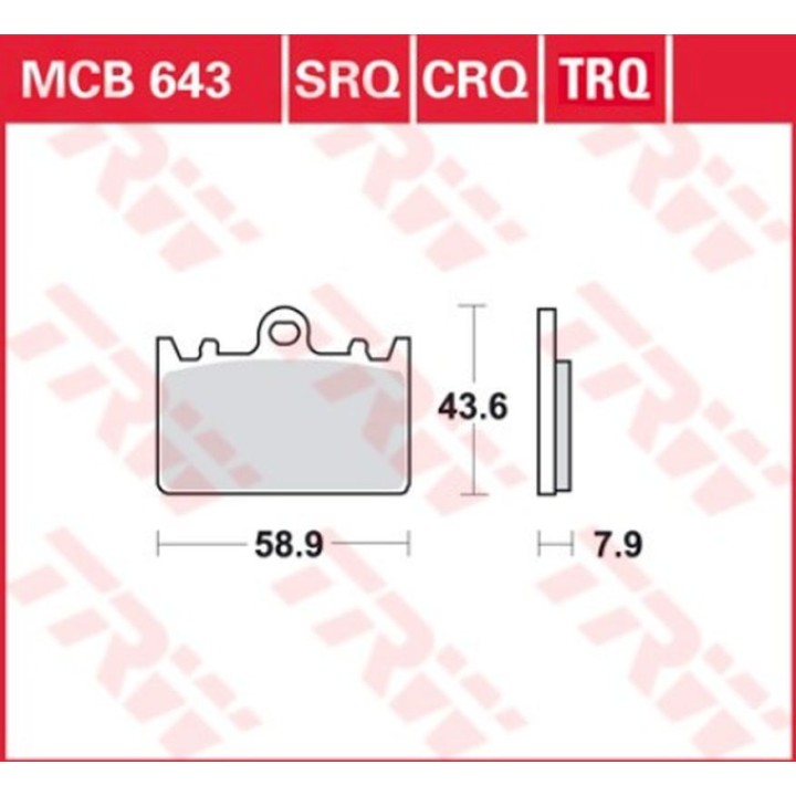 TRW zf klocki hamulcowe KH180 sinter racing kawasaki zxr 400L 91-03, przód