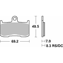 SBS klocki hamulcowe KH347 track and sport sinter