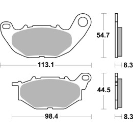SBS klocki hamulcowe KH663 pasuje do: yamaha YZF-R25 '15-'17, YZF-R3 '15-'25, MT-03 '16-'25, MT-25 '17 przód (zamienia mieszank…