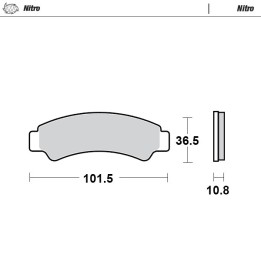 MOTO-MASTER klocki hamulcowe KH726 sinter metal enduro: 21 (nitro) przód prawa/lewa strona, cf moto c-force 450 / 520 / 625 / 8…