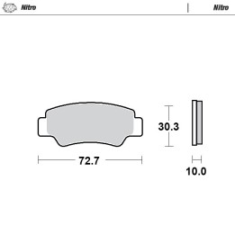 MOTO-MASTER klocki hamulcowe KH747 sinter metal enduro: 21 (nitro) tył cf moto c-force 450 / 520 / 625 / 850, z-force 550 / 800…