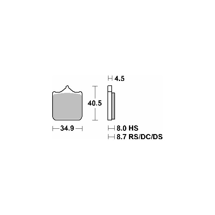 SBS klocki hamulcowe KH604/4 track and sport sinter