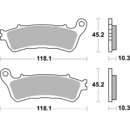 SBS klocki hamulcowe KH388/2 street performance (excel) sinter - tył