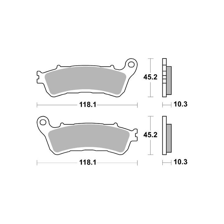 SBS klocki hamulcowe KH388/2 street performance (excel) sinter - tył