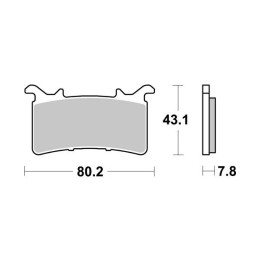 SBS klocki hamulcowe KH757 street performance (excel) sinter bmw m 1000 rr '21-'24, honda cbr 1000 rr '20-'23, przód