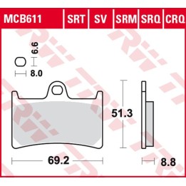 TRW zf klocki hamulcowe KH252 KH380 sinter racing yamaha FZ6 07-10, fzs 600 98-01, MT-07 14-17, tracer 700 '16-, FZ8 10-16, MT-…