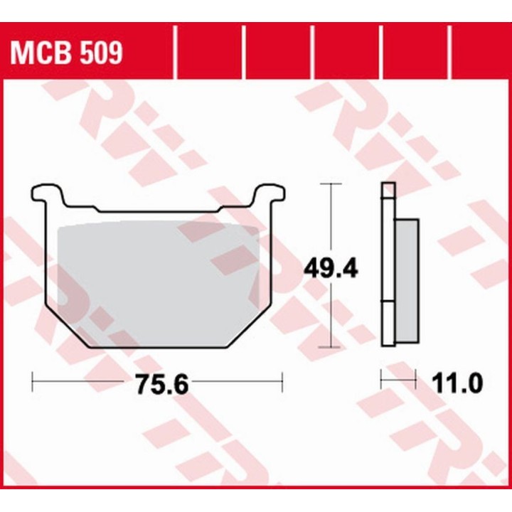 TRW zf klocki hamulcowe KH051 organic gn 250 '82-'99, gsx 400 '80-'84, gsx 750 '80-'87, gs 850G/GS 1000G/GS 1100G '80-'81, '84-…