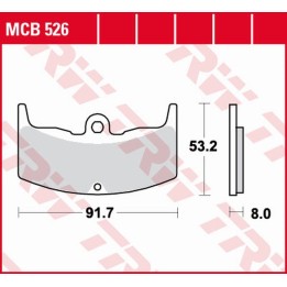 TRW zf klocki hamulcowe KH080 organic honda vt 250F '83-'87, cbx 400F '82-'84, vt 500E '83-'85, cbx 550 '82-'84 przód
