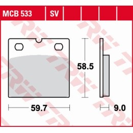TRW zf klocki hamulcowe KH77 organic bmw r 80 gs/pd '87-'98, R100 gs/pd '86-'96 przód