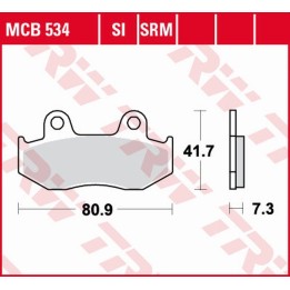 TRW zf klocki hamulcowe KH092 organic honda cr 125R '84-'86, mtx 125 '85-'95, nes/sh 125/150 '00-'08, xl 125R '85-'91, xl 250R…