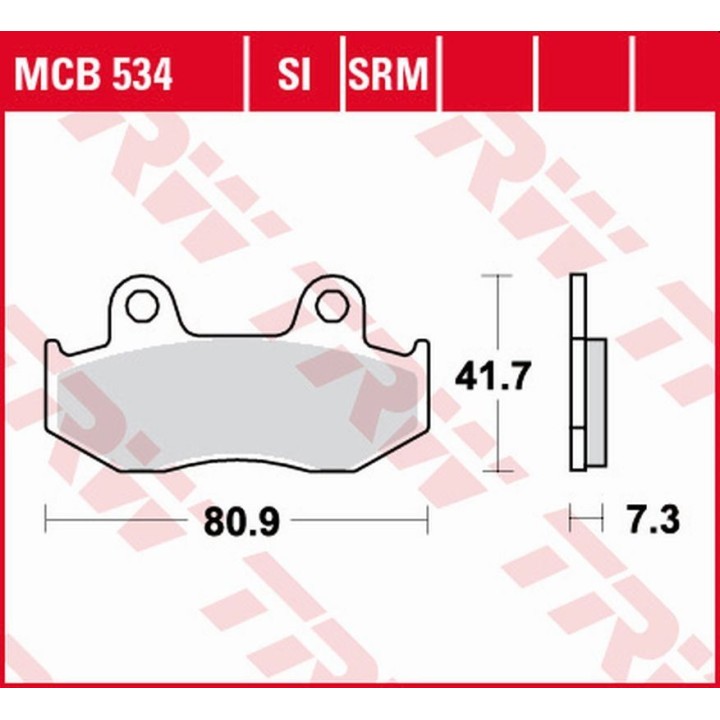 TRW zf klocki hamulcowe KH092 organic honda cr 125R '84-'86, mtx 125 '85-'95, nes/sh 125/150 '00-'08, xl 125R '85-'91, xl 250R…