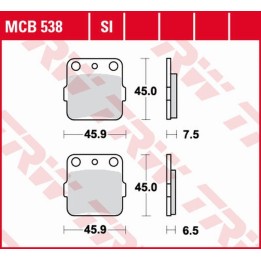 TRW zf klocki hamulcowe KH084 sinter street honda atc 250R '82-'84, atc 350X '85-, suzuki rm 125 '88, tył honda trx 500 '12-, p…
