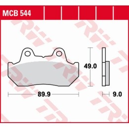 TRW zf klocki hamulcowe KH069 KH069/2/3 organic honda cbx 125F '84-'88, cn 250 helix '86-'99, nsr 250/400R '85-'86, cb 450 '83-…