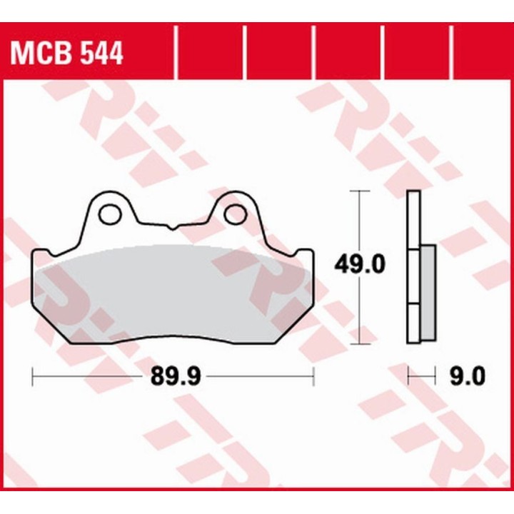 TRW zf klocki hamulcowe KH069 KH069/2/3 organic honda cbx 125F '84-'88, cn 250 helix '86-'99, nsr 250/400R '85-'86, cb 450 '83-…