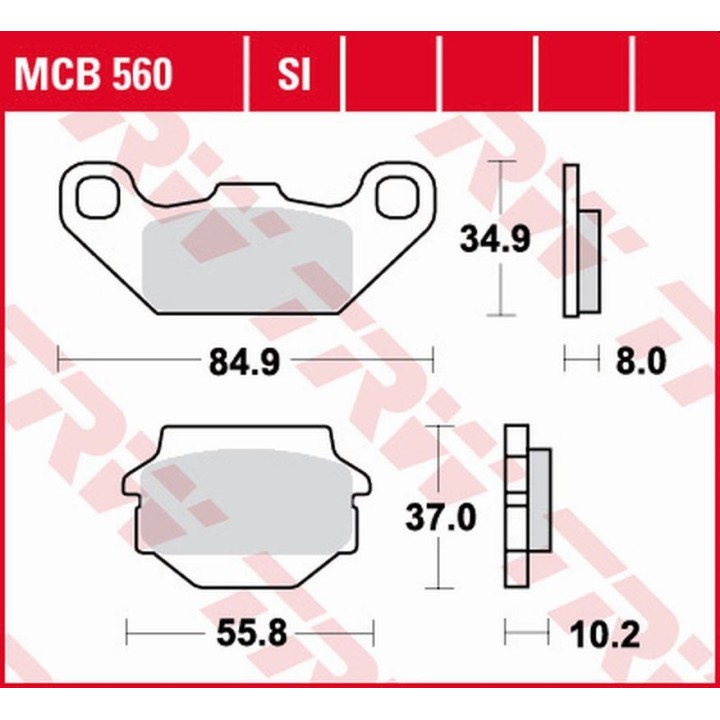 TRW zf klocki hamulcowe kh sinter offroad kawasaki kfx 250 '87-'04, kef 300 lakota '95-'03, suzuki lt-r 250 '87-'90, lt-r 500 '…