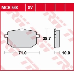 TRW zf klocki hamulcowe KH101 organic yamaha tt 600 '89, xt 600 '87-'90, xt 600Z tenere '86-'91 przód