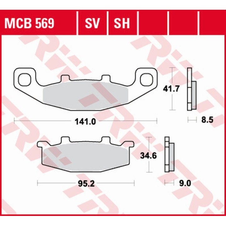 TRW zf klocki hamulcowe KH129 sinter street kawasaki gpz 400R '89-, zzr 500/600 '90-'92, gpx 600R '88-'99, zr 750 '91-'99, gpz…
