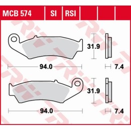 TRW zf klocki hamulcowe KH125 organic honda xlr 125R '98-'99, nx 250 '88-'95, xl 250R baja '88-'91, XR 250R '88-'95, XR 600R '8…